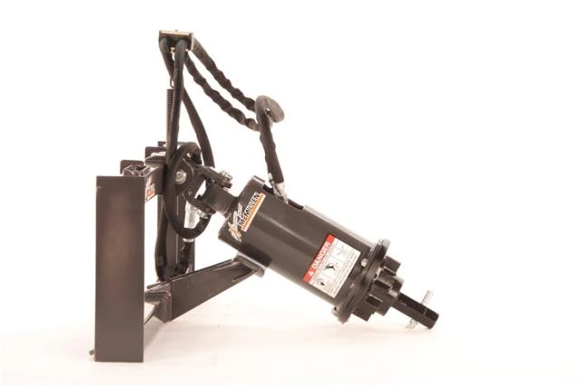 Close-up of a black automotive power steering pump against a white background.