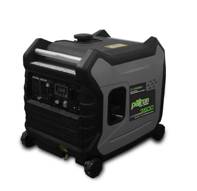 Portable Predator 3500 watt generator with handles and wheels for easy transport, shown against a white background.
